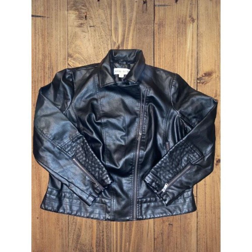 Ava Viv Motorcycle Jacket Black Sz 1X